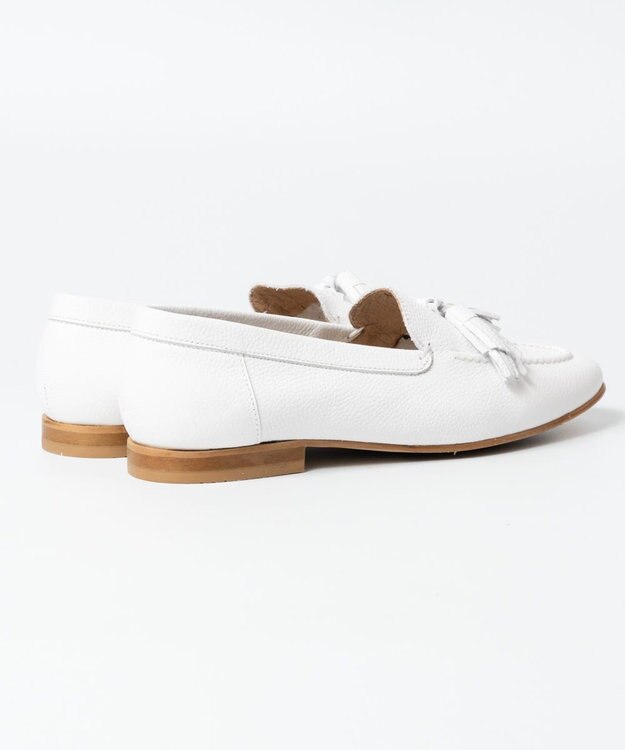 BONTRE 【BONTRE/ボントレ】アーモンドトゥタッセルローファー ホワイト