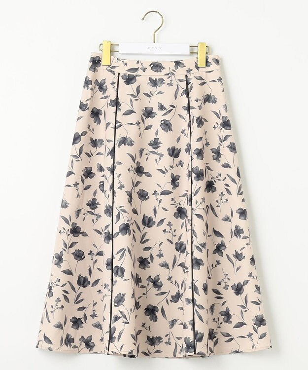 ANY SIS 【洗える】フローラルパターン スカート アイボリー系