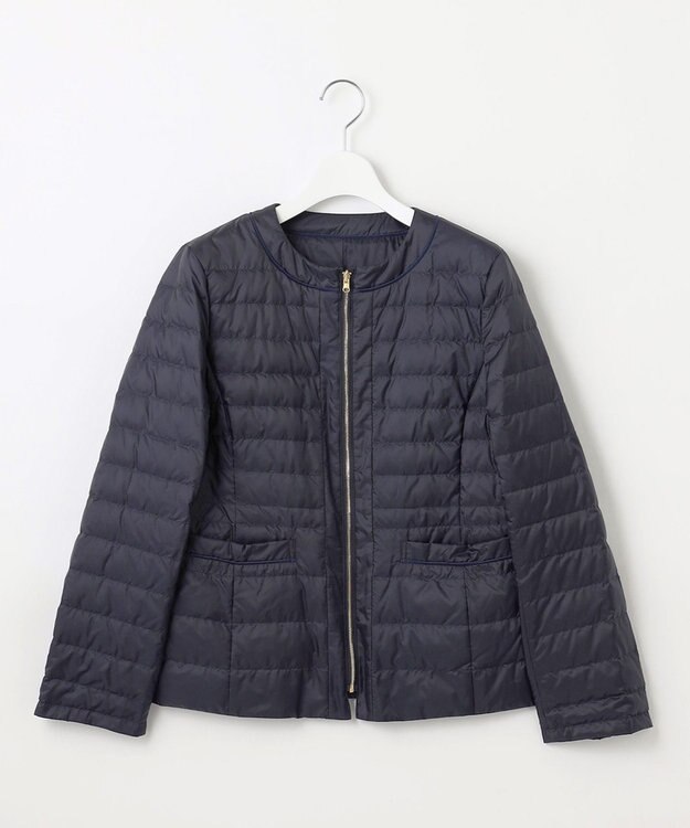 自由区 L 【洗える】リバーシブルライトダウン ジャケット ネイビー