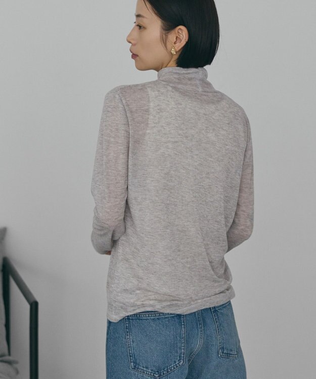 AMERICAN HOLIC シアーテレコタートルネックプルオーバー Gray Mixture