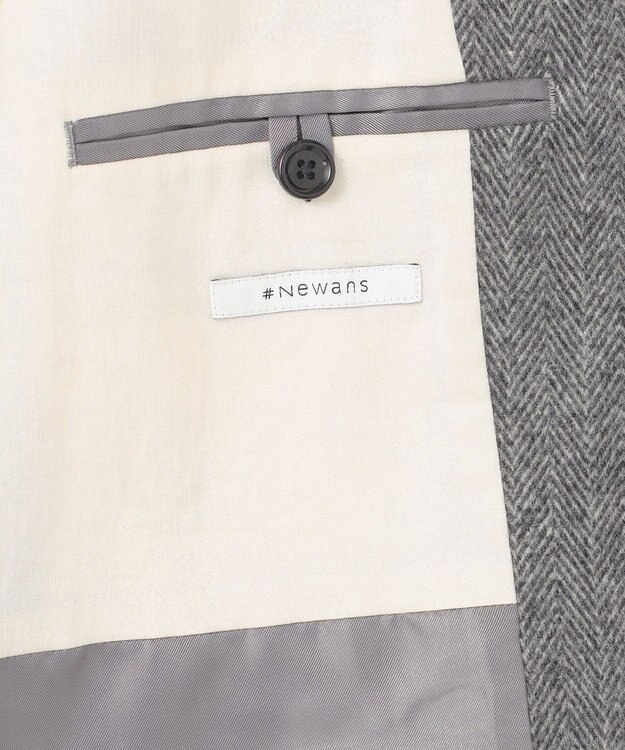 #Newans ウールテーラードジャケットコート グレー