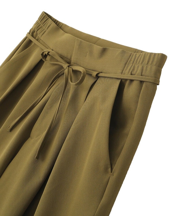 AMERICAN HOLIC リボン付きタックワイドパンツ Khaki