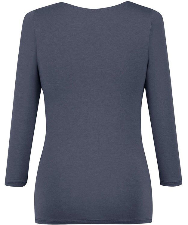 Wing あったかインナー なめらかな肌ざわり 保温性 ストレッチ性 静電気が起こりにくい 毛玉になりにくい 【とろみ】 8分袖 長袖 秋 冬 EL8854 ウイング／ワコール バイオレット