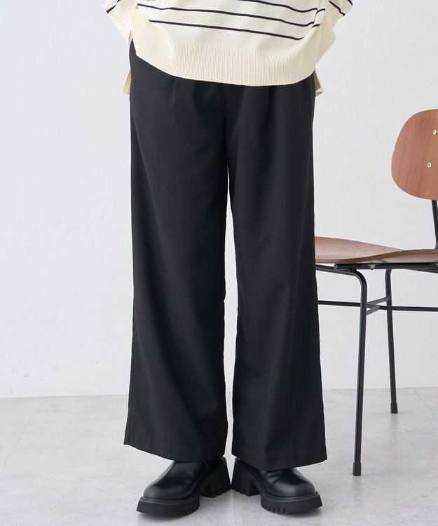 earth music&ecology ＴＲワイドパンツ Black