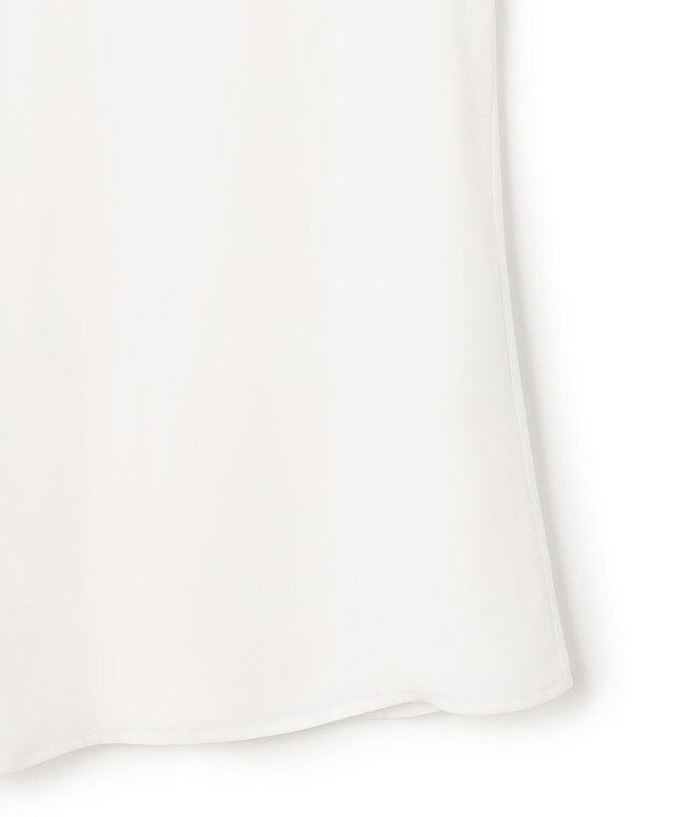 23区 L 【洗える】シルキーデシン バーアクセント ブラウス ホワイト系