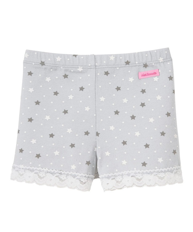 MIKI HOUSE HOT BISCUITS 【80-130cm】 裾レース オーバーパンツ ライトグレー