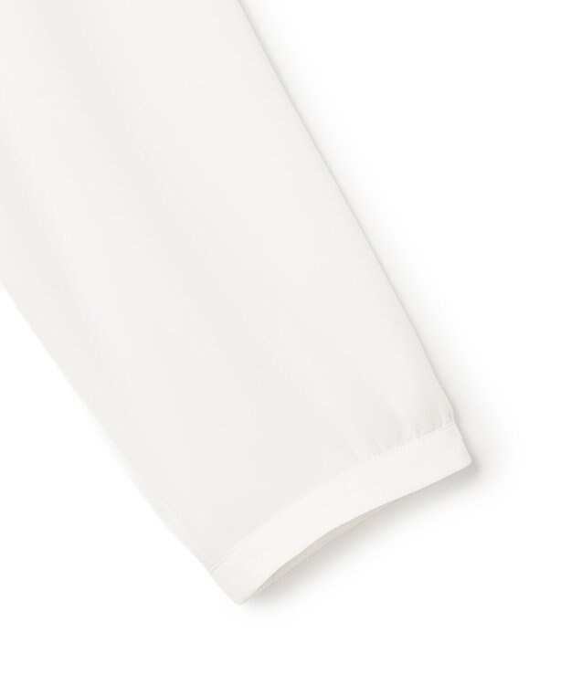 23区 L 【洗える】シルキーデシン バーアクセント ブラウス ホワイト系