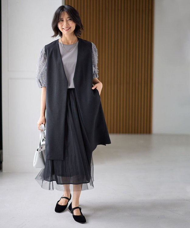 ANY ロングジレ ブラック