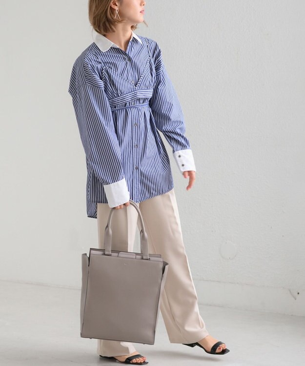 ACE BAGS & LUGGAGE W&.Day/Night リリ バーチカルトート A4サイズ 13.3インチPC 15176 ダブルアンドデイナイト グレージュ