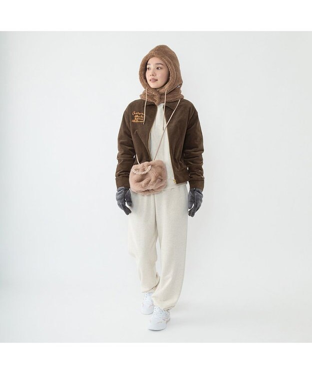 林八百吉商店 Champion  ボアボタンフーディー ライトブラウン