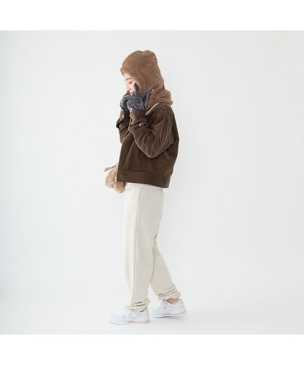 林八百吉商店 Champion  ボアボタンフーディー ライトブラウン