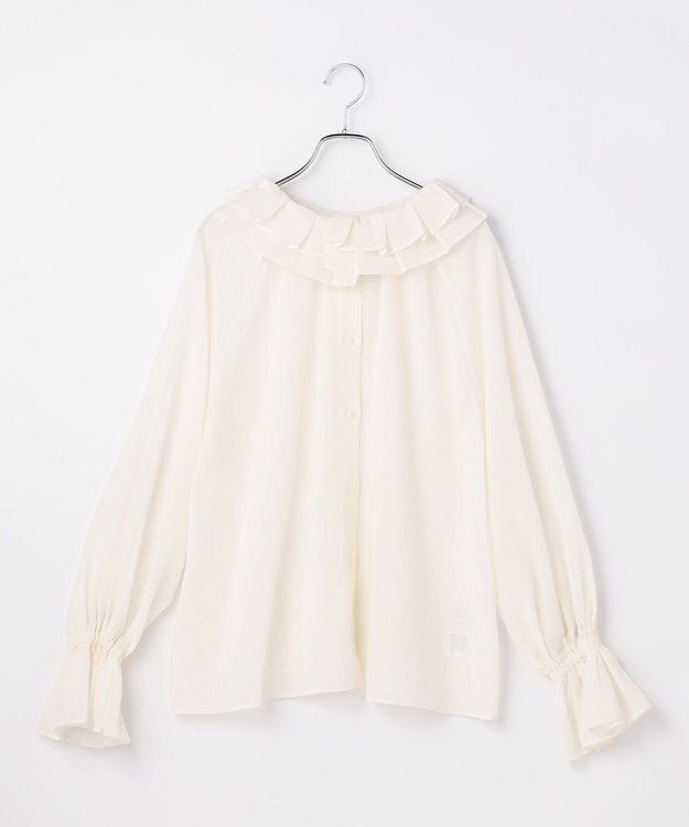 #Newans 【前後着用可能】【高山都さんコラボ】ビッグカラー２WAYブラウス ホワイト