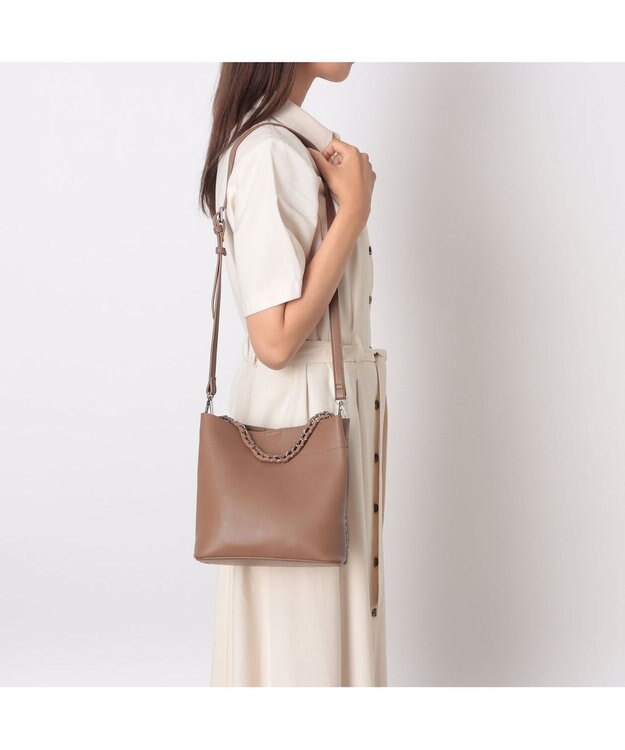 UNBILLION カシュカシュ cachecache / サイドチェーンかがりミニトート オーク