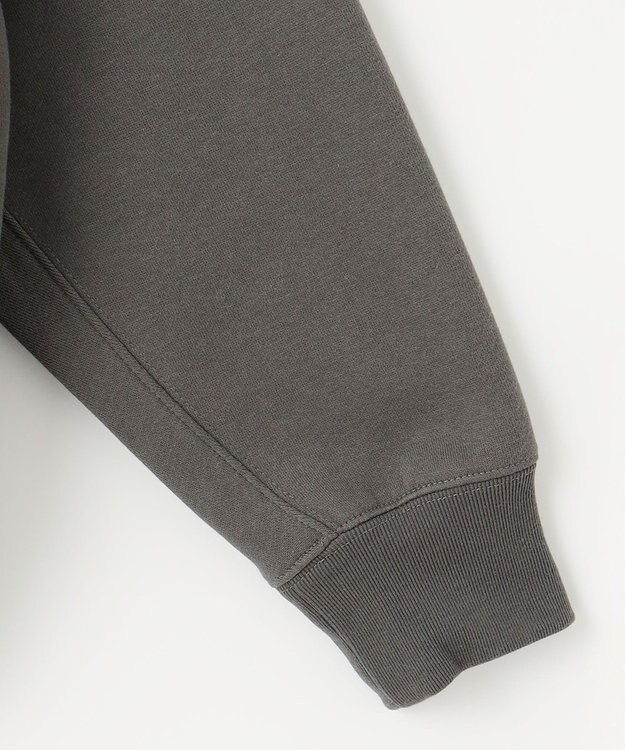 ANY L 【洗濯機可能/サスティナブル】ロゴ裏起毛クルーネックプルオーバー チャコール