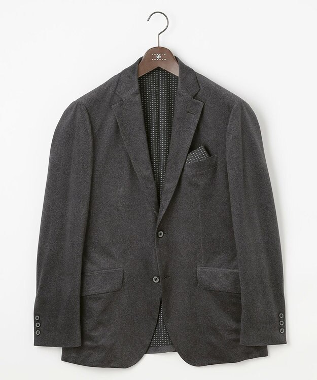 JOSEPH ABBOUD 【軽量/ストレッチ/スウェードタッチ】トリコットコーデュロイ ジャケット グレー系