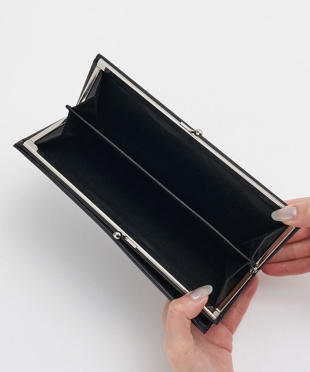 russet がま口長財布(SO-445) Black