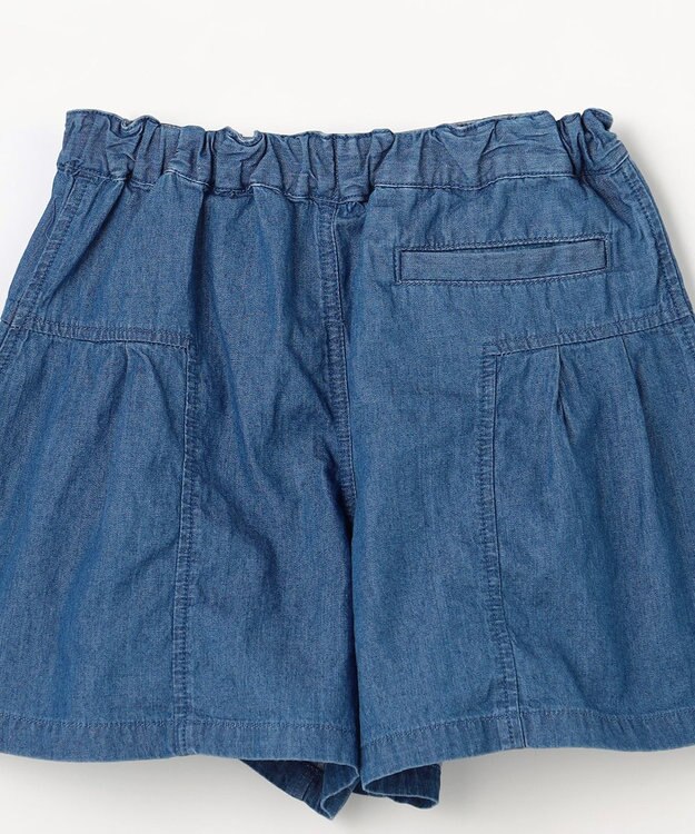 組曲 KIDS 【110-140㎝】 ブルーフラワーデニムキュロット ネイビー