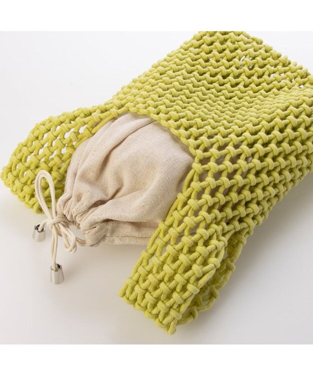 UNBILLION カシュカシュ cachecache / マクラメ2wayチェーンショルダー イエロー