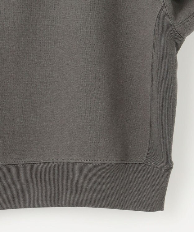 ANY L 【洗濯機可能/サスティナブル】ロゴ裏起毛クルーネックプルオーバー チャコール