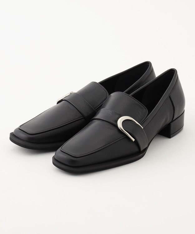 ICB Ｃメタルスクエアトゥー ローファー ブラック系