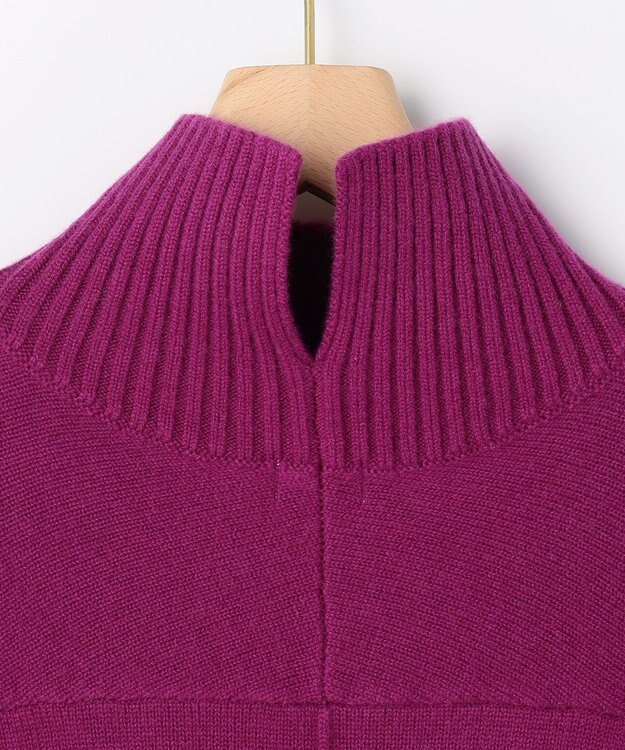 組曲 S ウールカシミヤミックス ロールネックニット パープル系