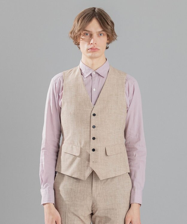 JOSEPH HOMME <3ピース対応> クールドッツストレッチ ジレ ベージュ系