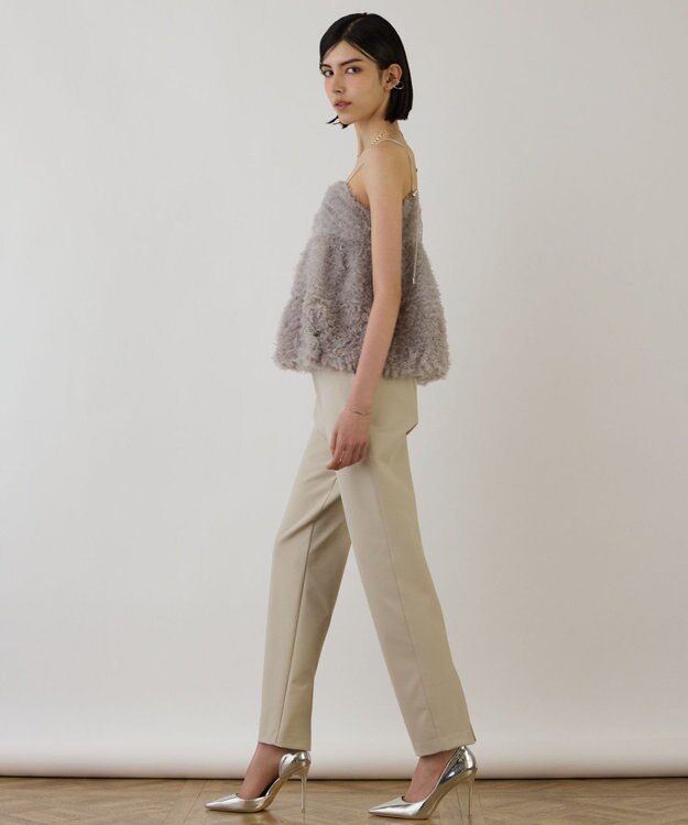 GRACE CONTINENTAL ストレッチテーパードパンツ ベージュ