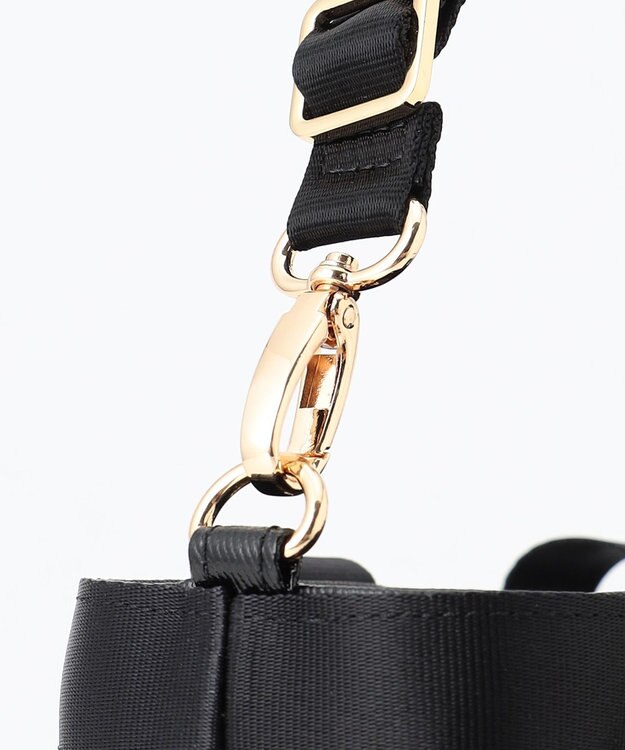 LA BAGAGERIE 【コットン×ポリウレタン】シャイニーミニトート ブラック