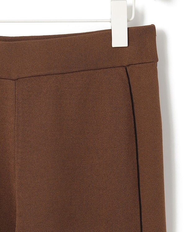 ICB 【洗える】シンセティックダブルフェイス  ニットトラックパンツ コーヒー系