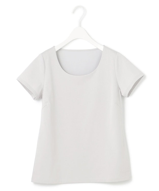 ICB L 【接触冷感・UVケア・防シワ・洗える】スーペリアジャージー 半袖プルオーバー ライトグレー系