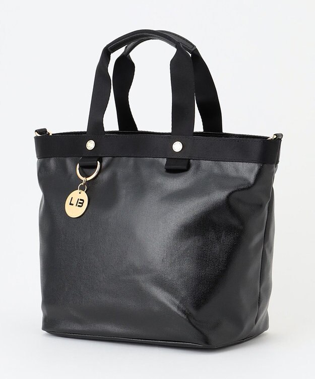 LA BAGAGERIE 【コットン×ポリウレタン】シャイニーミニトート ブラック