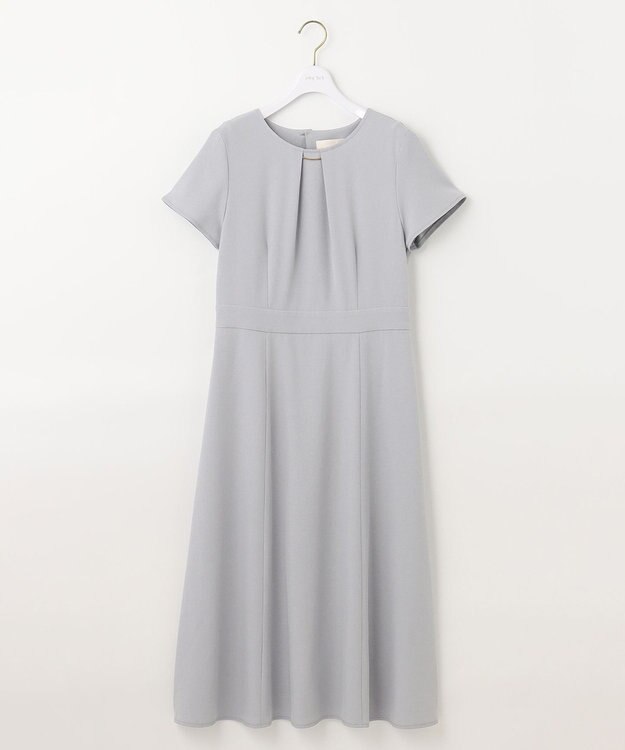 ANY SIS 【WEB・一部店舗限定】リネンライクポリエステル ワンピース ブルーグレー