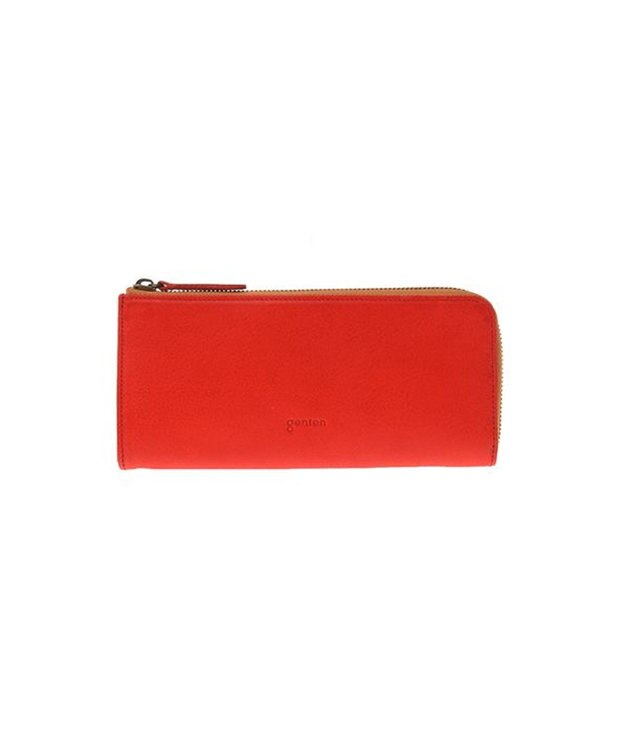 genten トスカ Lファスナー長財布 レッド