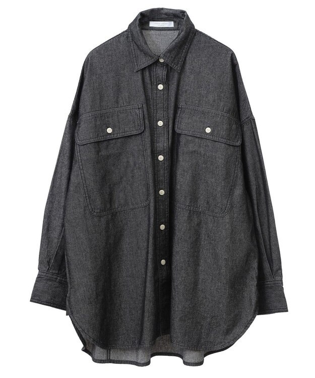 Green Parks デニムＢＩＧシャツ Black