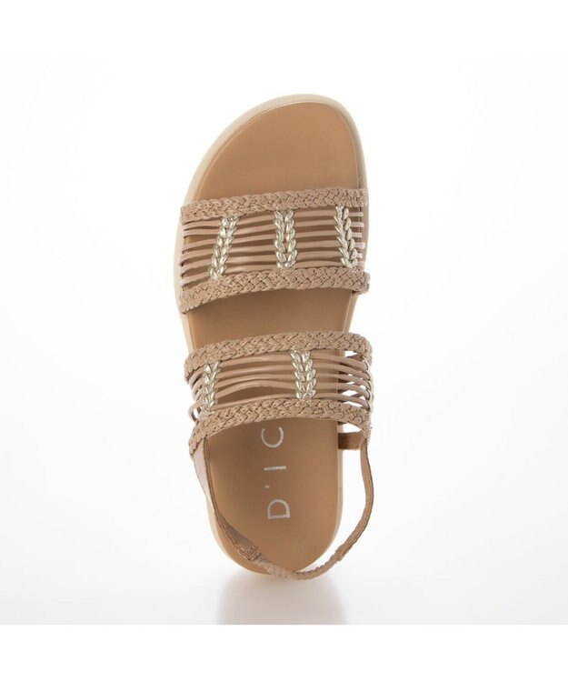 MODE ET JACOMO <D'ICI>フットベッドメッシュサンダル オークミックス