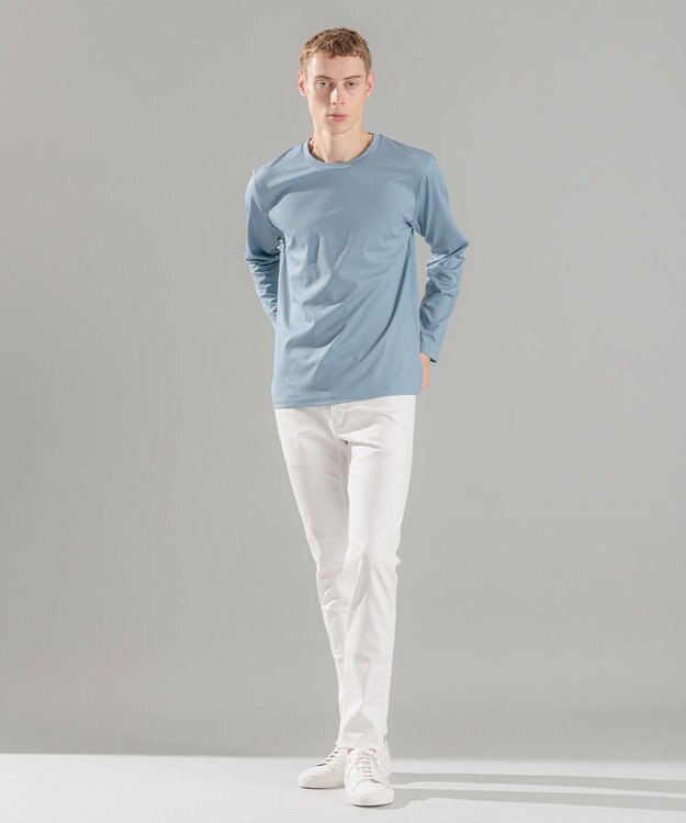 JOSEPH HOMME コンパクトストレッチジャージー　クルーネックカットソー スカイブルー系