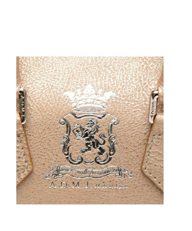 A.D.M.J. 【牛革】メタリックレザー/ドラムボストンＳ CHAMPAGNE