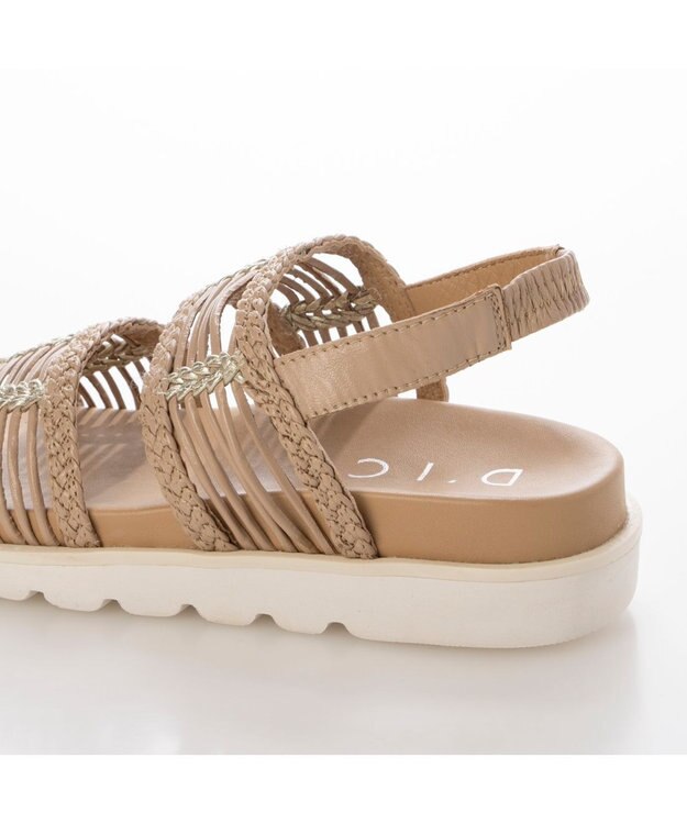 MODE ET JACOMO <D'ICI>フットベッドメッシュサンダル オークミックス