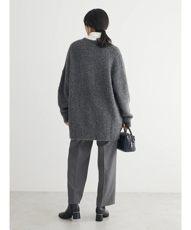 Green Parks ブークレゆるニットカーディガン Gray