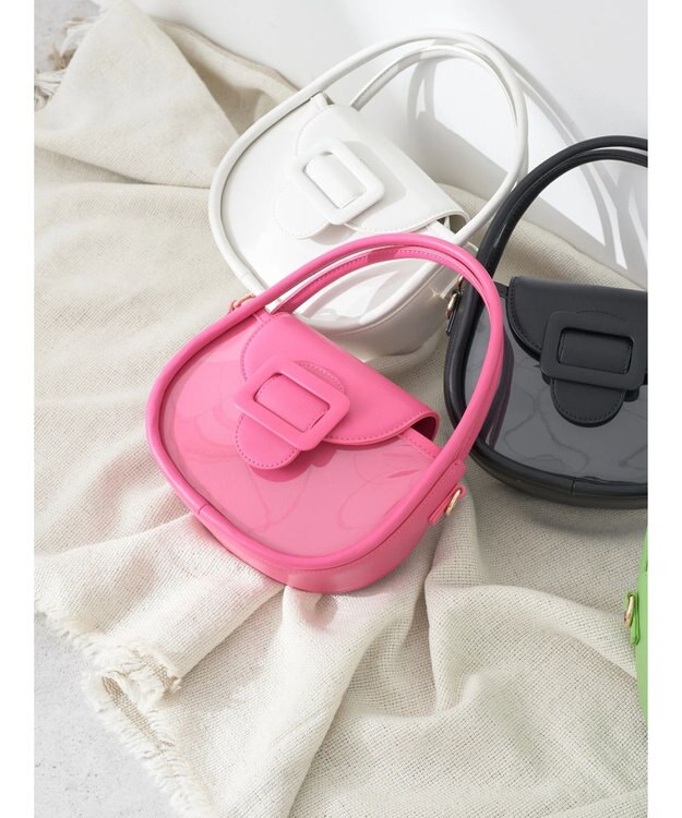 earth music&ecology リングハンドルバッグ Pink