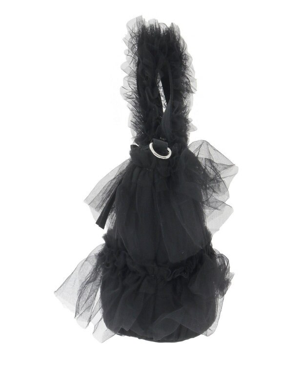 Maison de FLEUR チュールフリル2Wayトートバッグ Black