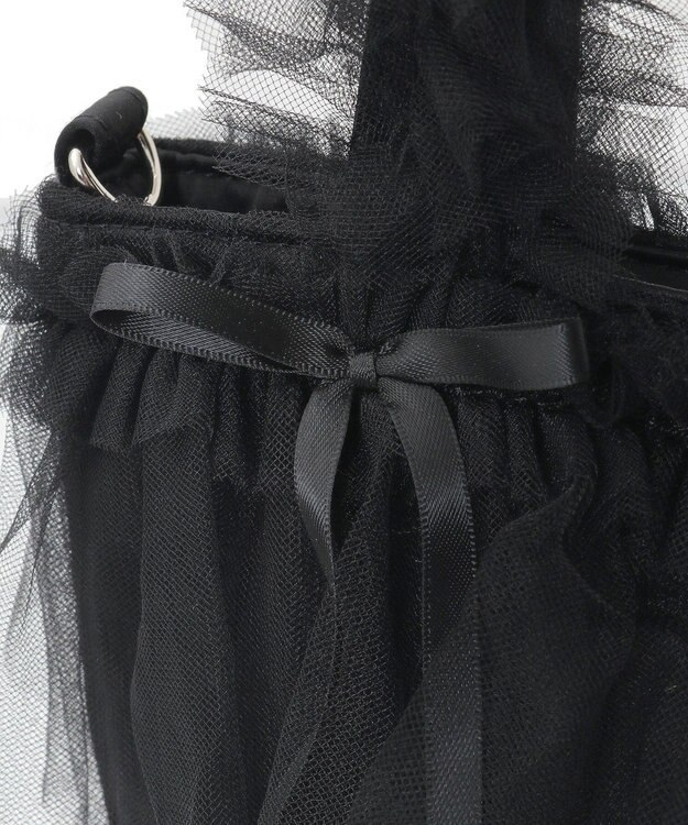 Maison de FLEUR チュールフリル2Wayトートバッグ Black