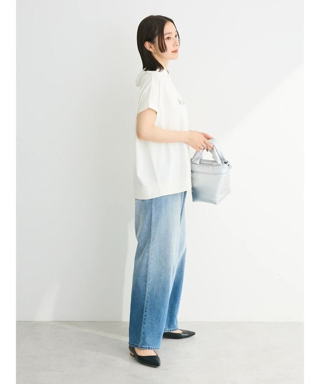 Green Parks フレンチスリーブ抜け襟カットプルオーバー Off White