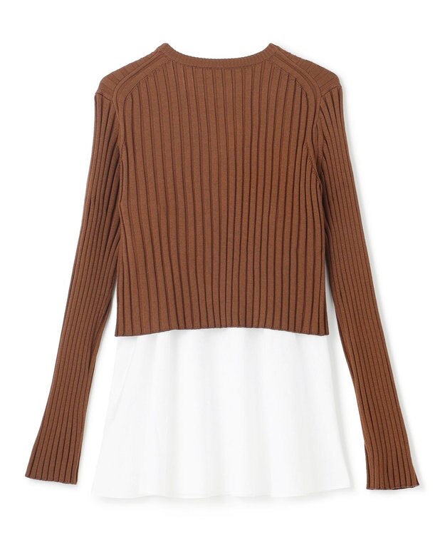 BEIGE， 【WEB限定】AMBRE / キャミ付きクロップドニット Camel