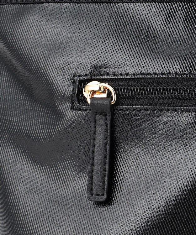 LA BAGAGERIE 【コットン×ポリウレタン】シャイニーミニトート ブラック