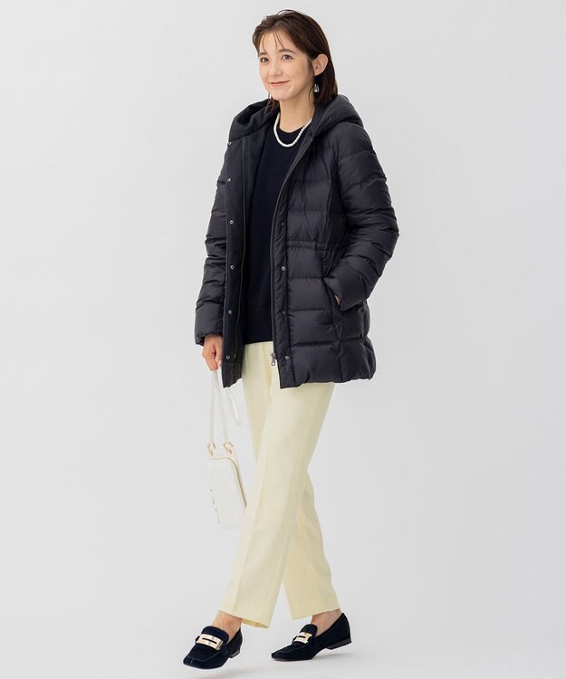 23区 【CLASSY.1月号掲載】ウールコード クルーネック ニット ダークネイビー系