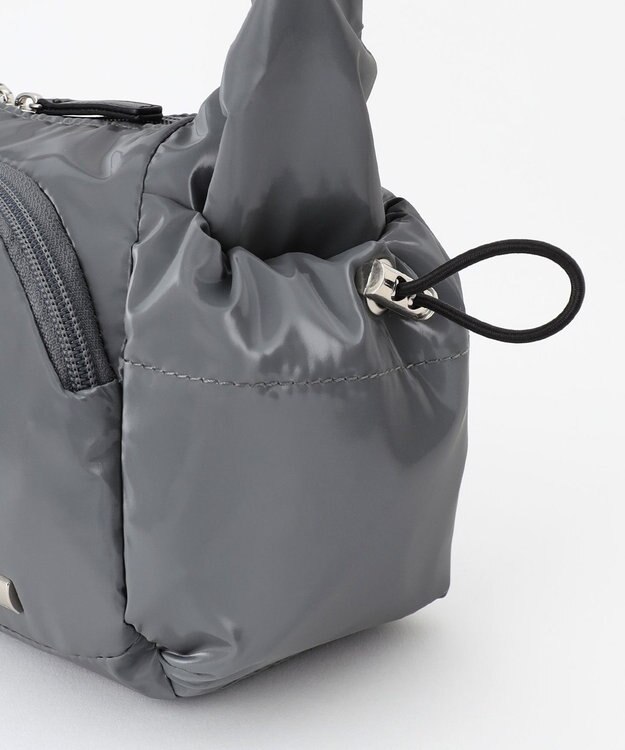 LA BAGAGERIE メタリックドロストポケット　ミニショルダーバッグ グレー