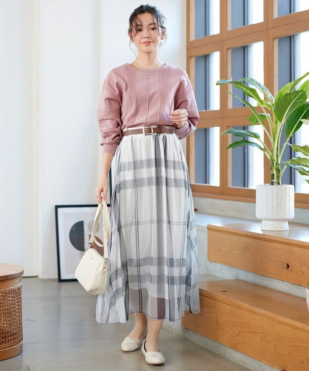 Tiaclasse ラメリブドルマントップス ピンク