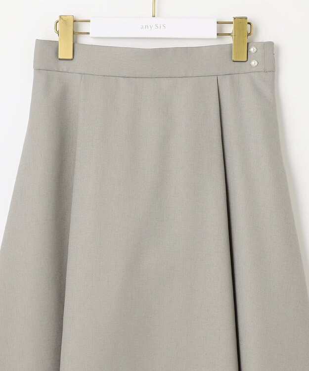 ANY SIS 【美人百花6月号掲載】スムージーポリエステル スカート ライトカーキ