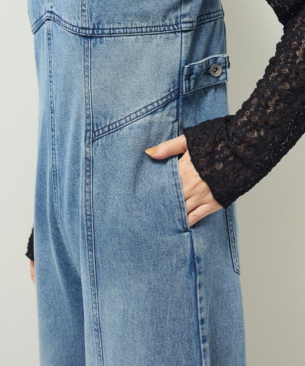 Green Parks ・ＳＵＧＡＲ　ＳＰＯＯＮ　デニムコルセットオールインワン Indigo